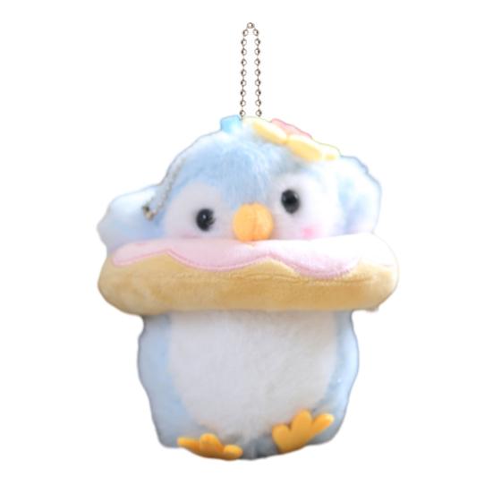 Doll Pendant Keychain Penguin Design Bright Colors Keyring Pendant Easy To Find Keys Fine Sewn Keychain Charm