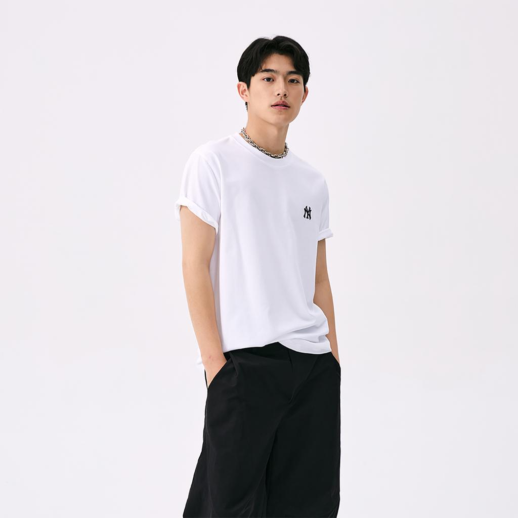 MLB New York Yankees Basic Collection SS25 T Shirt Unisex White 3ATSB0153-50WHS