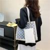 Pvc Bag For Women With Large Capacity And Letter M Print Design For Daily Use