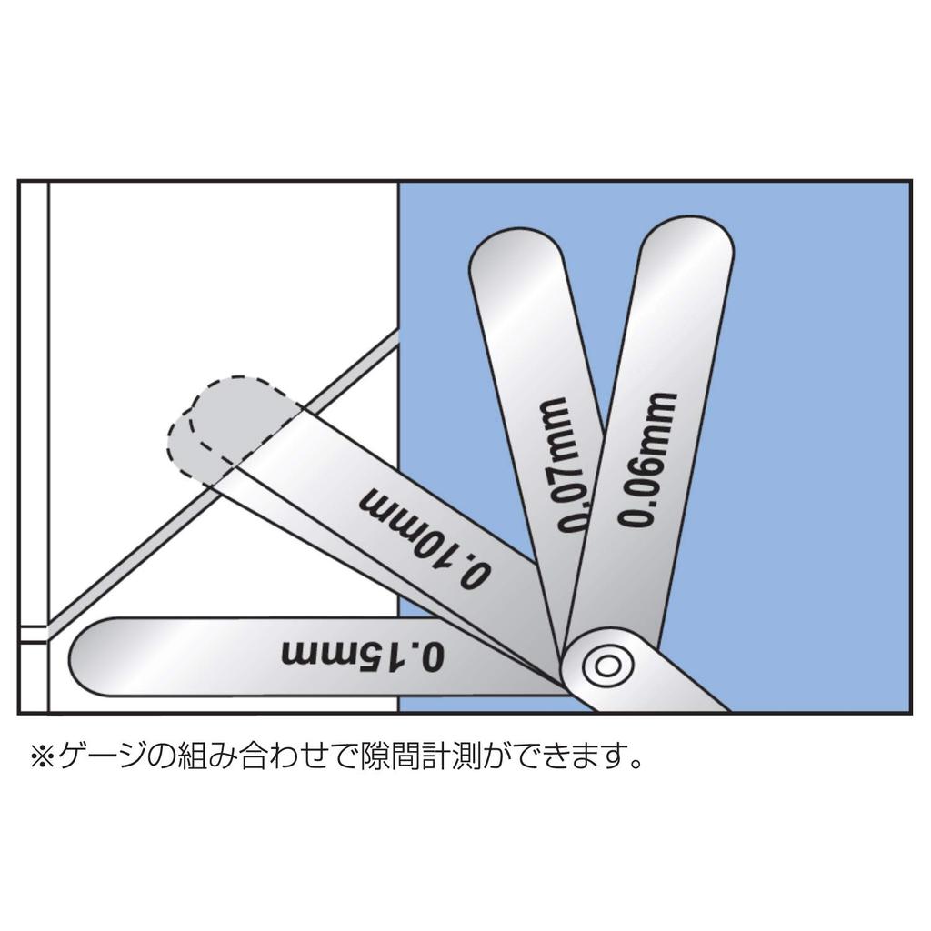 Niigata Seiki SK Made In Japan Thickness Gauge (Gap Gauge) Set of 10 100mm 100MH 0.10-1.00mm