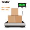Yieryi 200kg/0.05kg Electronic Scale Digital Stainless Steel Bench Scales Backlit High Precision Strain Gauge Sensor for Farms Kitchens Food