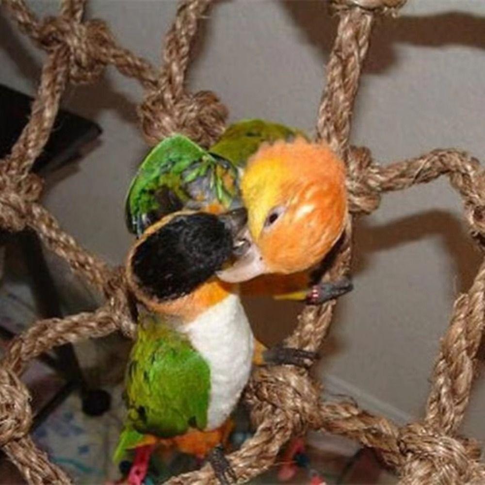Khaki Parrot Climbing Net 40*40cm Parrot Rope Net High Quality Bird Hammock  Parrot Climbing