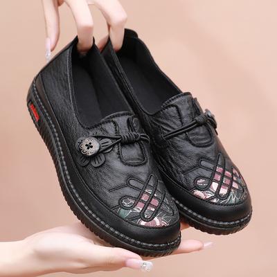 Обработка на заказ женские туфли для бабушек весна и осень новые мягкая подошва нескользящие легкие туфли для мамы дышащие и удобные туфли для пожилых женщин