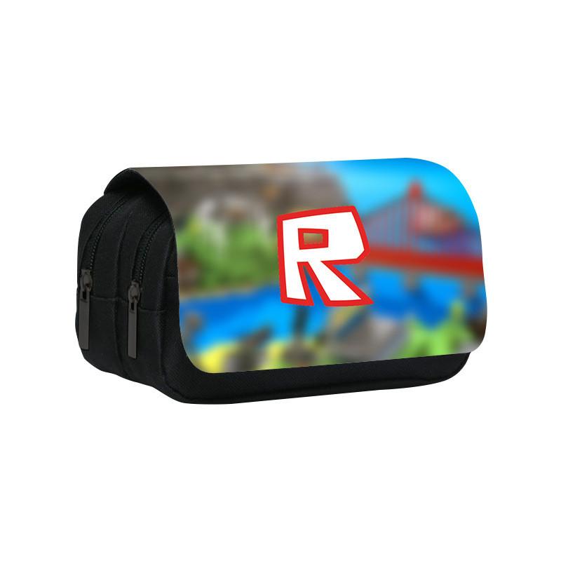 Roblox Паттерн Двухслойная Флип-Крышка Студенческая Канцелярская Сумка-Пенал Для Детей и Подростков