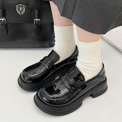 Женские весенне-осенние новые туфли-лодочки с круглым носком, туфли Мэри Джейн на квадратном каблуке для женщин