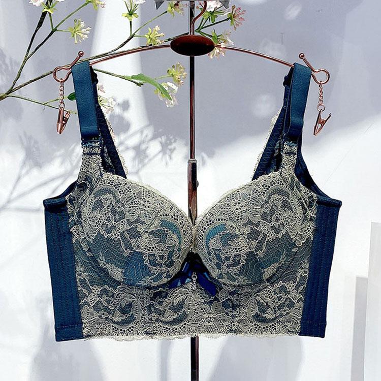 Gather Bra Women Lace Sexy Upper Support Bra Push Up Adjustable Invisible Bra Female Sensual Lingerie Fancy Underwear