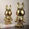 Современные керамические гальванизированные украшения в виде кроликов в стиле легкой роскоши, украшение для гостиной, ТВ-тумбы, винного шкафа, прихожей, ручная работа