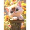 Coloring By Number Sunflowers Cats Paint On Canvas Pictures By Number For Adults Kids DIY 40x50cm Frame Home Decor