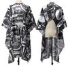 Salon Barber Cape Vintage Breathable Non-Sticky Cape Hair Fabric Professional Dustproof Anti-stick Hair Cutting Salon