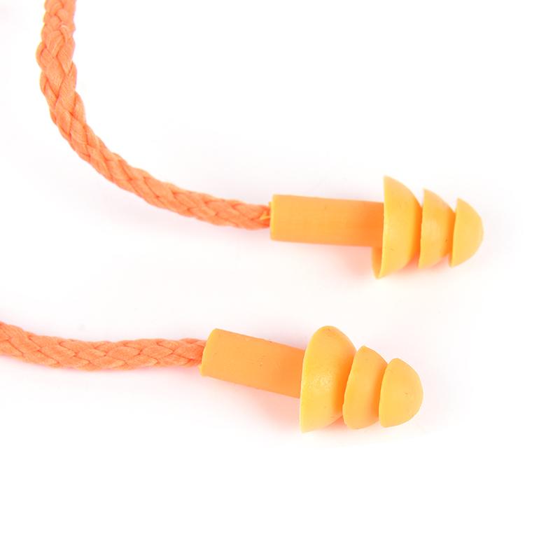 1шт мягкие силиконовые беруши с проводом многоразовые беруши для защиты органов слуха