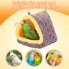 Winter Bird Nest House Warm Plush Parrot Bed for Cage Fluffy Hanging Hammock Hut Hideaway for Small Birds Budgies Lovebirds Parakeet