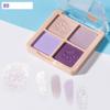 4 Colors Eye Shadow Palette Blue Matte Pearlescent Highlight Eyeshadow Palette Beauty Cosmetics