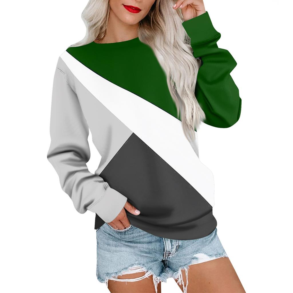 Женская толстовка с принтом, повседневная удобная свободная легкая женская толстовка с длинным рукавом и круглым вырезом