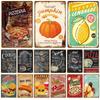 Metal Sign Delicate Fast Food Plate Tin Sign Plaque Vintage Restaurant Home Bar Cafe Kitchen Metal Poster Wall Decor Accessories