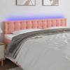 VidaXL LED Headboard Bedroom Furniture Double Bed Accessory Head of Bed Frame Interior Pink 3122111