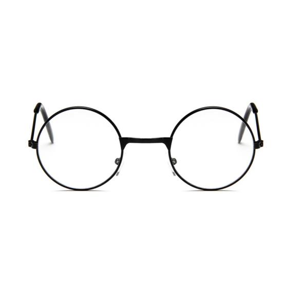 Vintage Round Metal Frame Resin Lens Kids Eye Glasses Photography Studio Prop