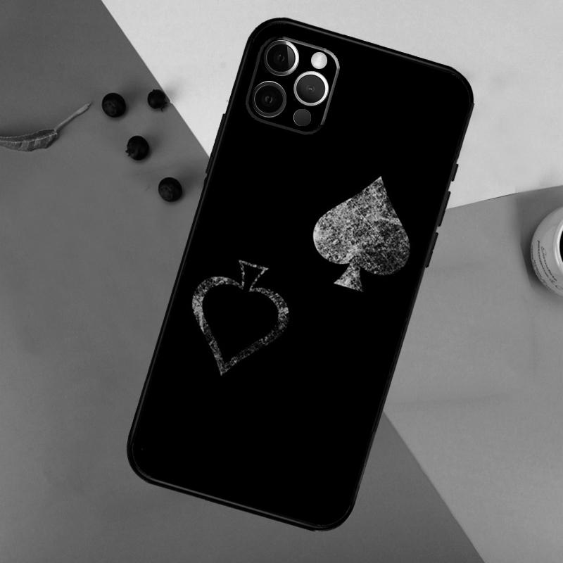 Ace of Spades Poker Phone Case For iPhone 17 Air 16 14 13 12 11 15 Pro Max 13 mini 15 16 Plus 16e Bumper Cover