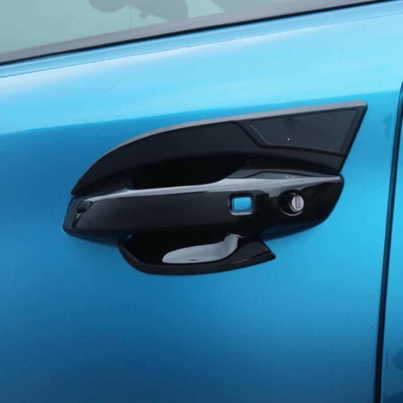 Для BYD YUAN PLUS ATTO 3 2022 2023 ABS карбоновый черный автомобильная дверная ручка чаша Накладка Наклейка автомобильная внешняя