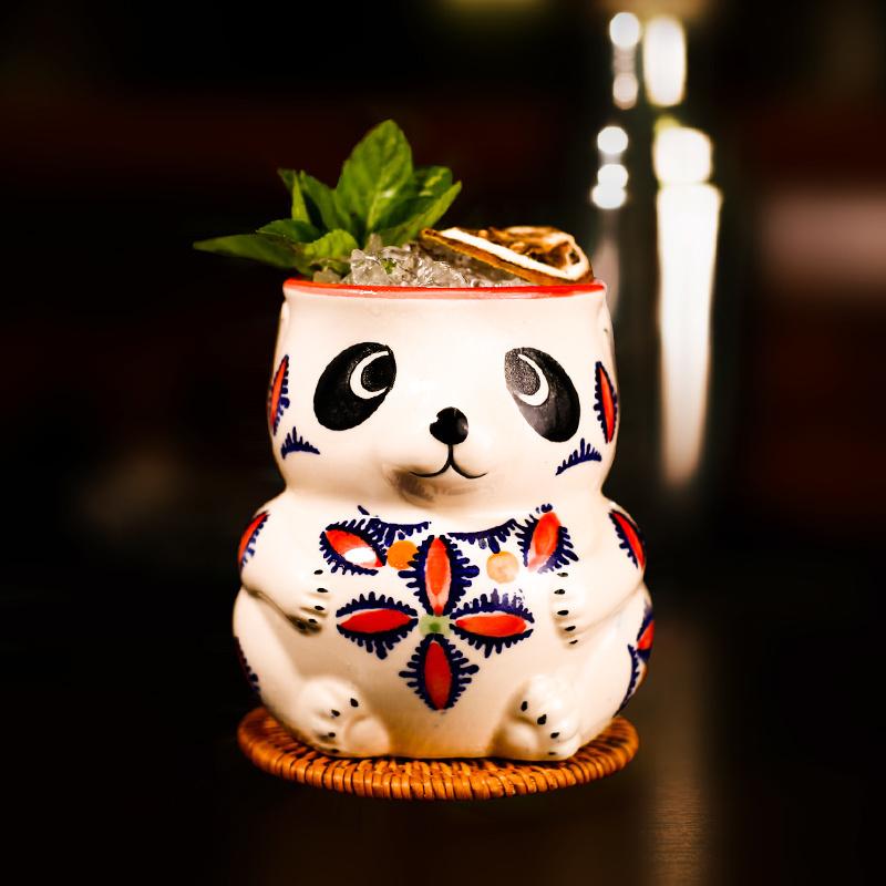 Panda TIKI Mug Ceramic Cocktail Glass Popular Hawaii Bar Party Cup Restaurant Molecular Food Container Sorbet Mixed Wine Tumbler
