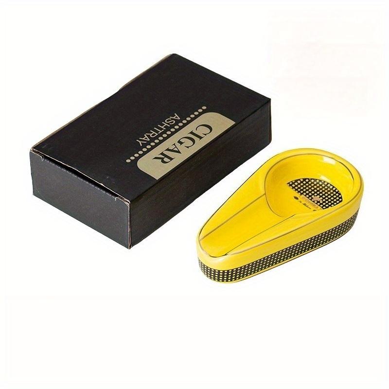 1PC European style ceramic cigar ashtray high-end creative personality portable home office ashtray accessories cigar rack single ashtray