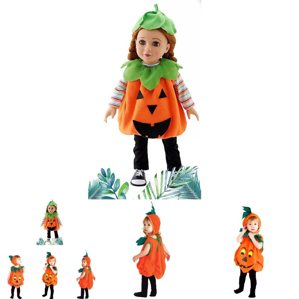 Children's Festival Pumpkin Costume Soft Comfy For All-day Wear On Halloween!