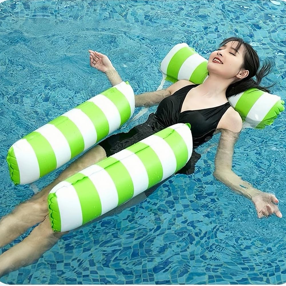 Water Play Adult Fun Adult Inflatable Water 130cm x Water Hammock 2 Sheets of Vinyl Repair Water Hammock Float, Three-Tube Type, Size, Bed, Hammock,