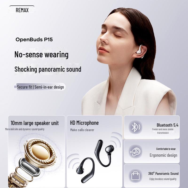 Беспроводная Bluetooth-гарнитура с заушным креплением Remax (Не в ухе)