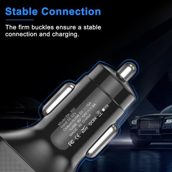 Car Charger 6-in-1 Safe Charging Mini QC 3.0 3.1A 6 USB Fast Charge Automotive Charger for Automobile