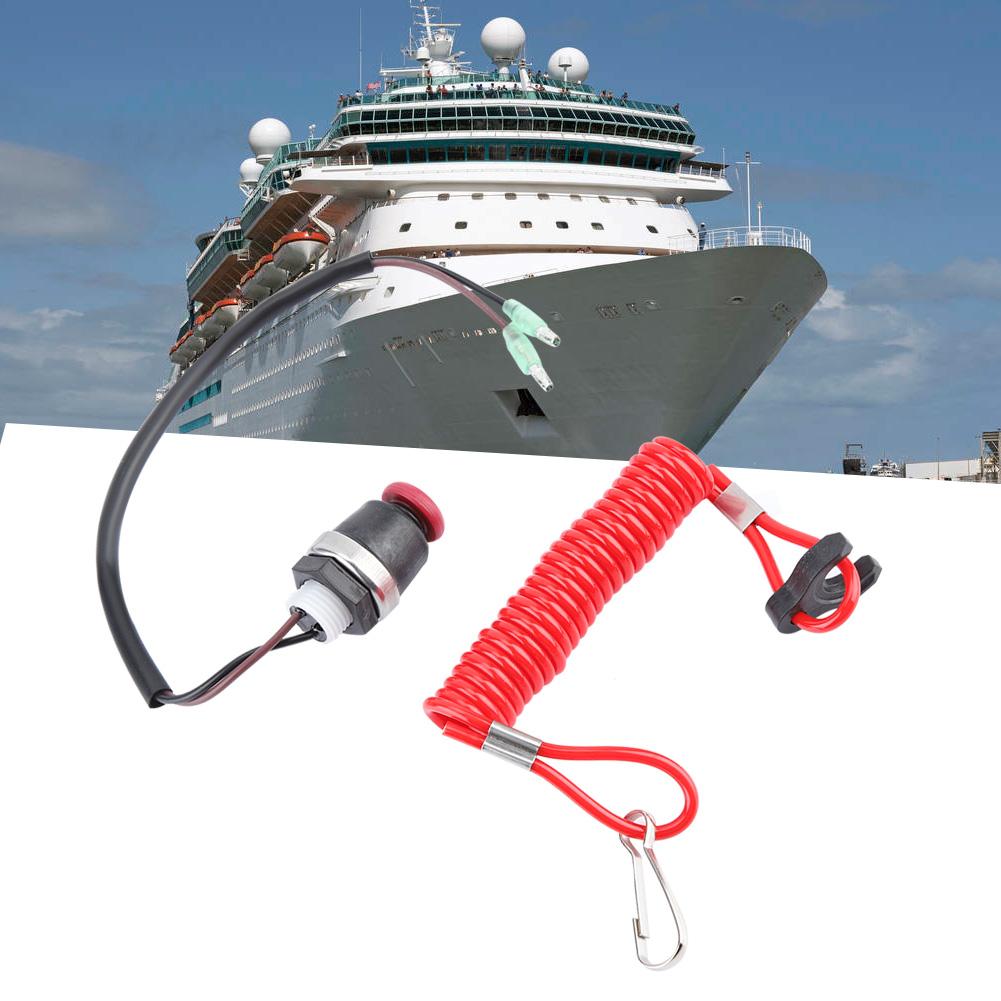 Outboard Engine Motor Kill Switch Safety Tether Cord for Marine Mercury Tohatsu