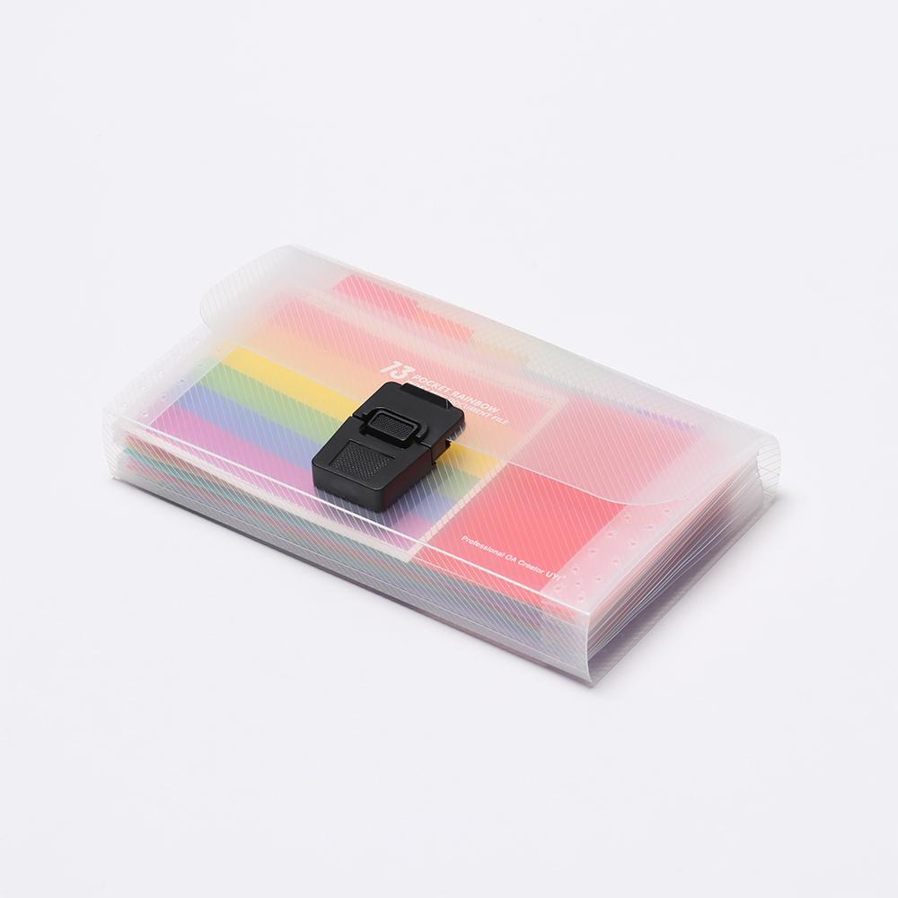 A6 School Plastic Expanding File Folder Paper Organizer 13 Pockets Document Bag