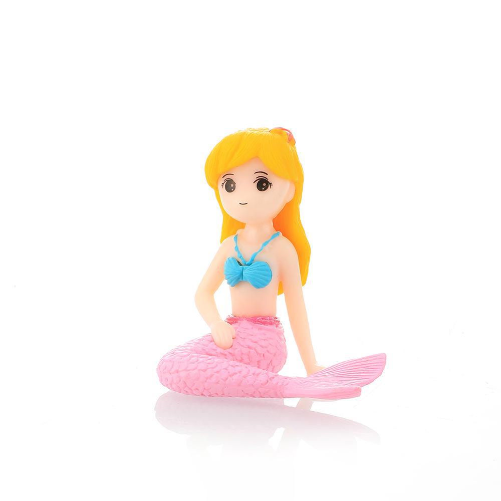 Mermaid PVC Fish Tank Decoration: Small Desktop Aquarium Ornament for Bonsai Landscapes