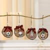 Christmas Bows Wooden Decorations Log Pendants Christmas Tree Pendants Christmas Decorations