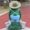 Статуя лягушки Яркий внешний вид Устойчивость к атмосферным воздействиям Изысканное качество изготовления Лягушачий двор Художественная скульптура из смолы для украшения газона