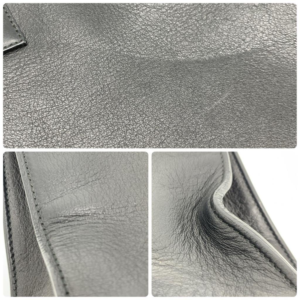 SAINT LAURENT PARIS YSL 2way Sac de Jour Shoulder Bag Tote Handbag Leather Black