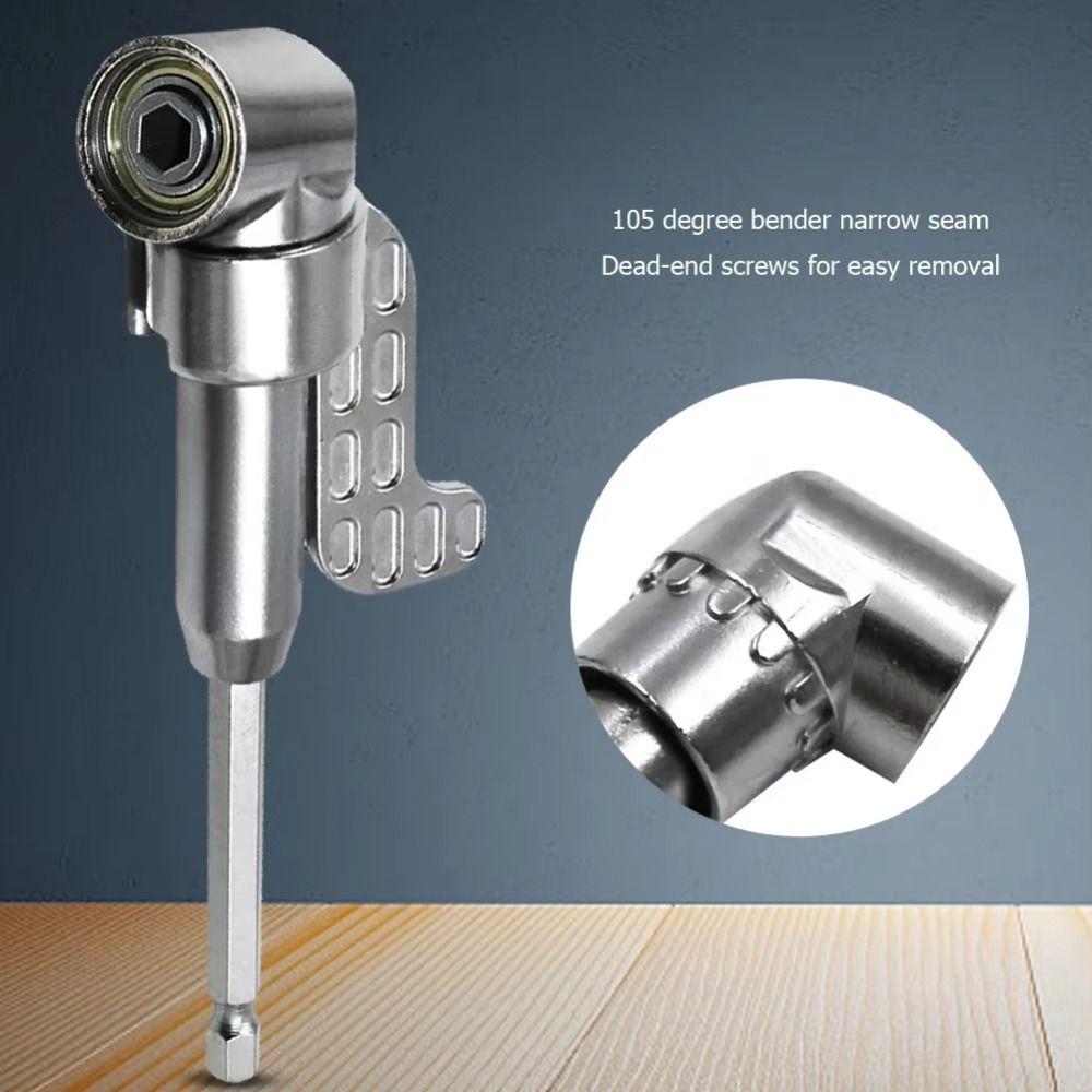 Short/Long Chuck Adapter Holder 105/90 Degree Angled Screwdriver Extension Bit  Tight Space