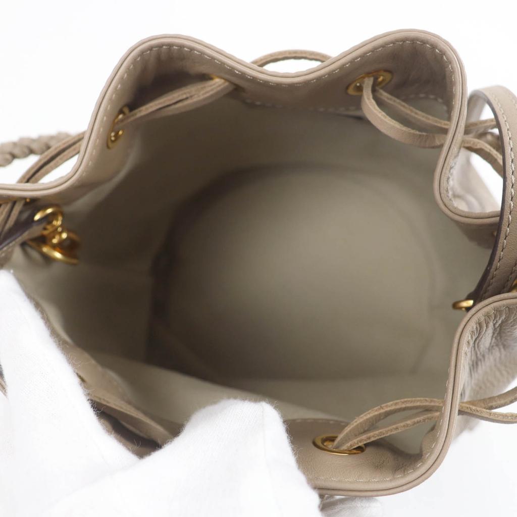 J&M Davidson Shoulder Bag CARNIVAL M 2WAY Handbag Beige Leather Women Used