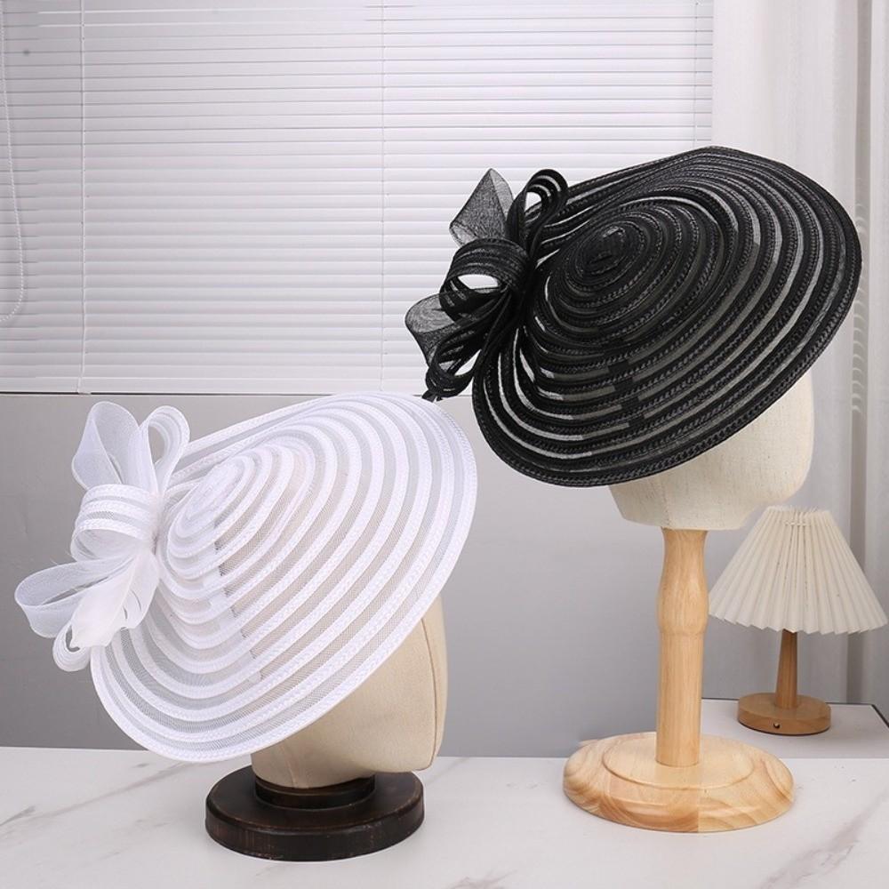 Bow Decoration Women's Tea Party Hat Headband Style Wedding Bridal Fascinator Hair Accessories