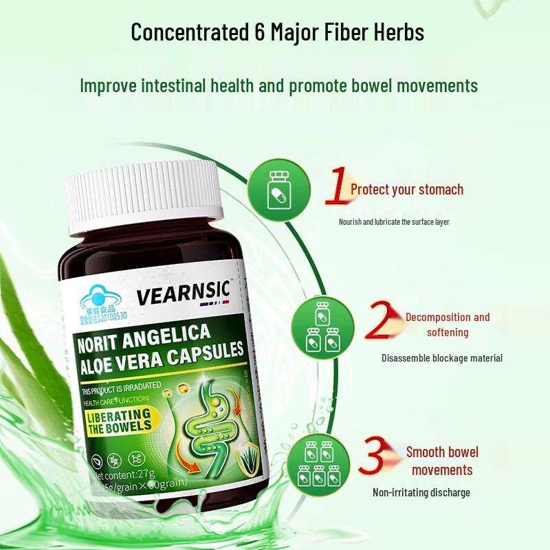 VEARNSIC Aloe Vera Laxative & Detox Capsules