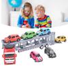 Transport Car Carrier Truck Toy with 6 Small Car for Kids Pull Back Detachable Interactive Toy Carrier Truck