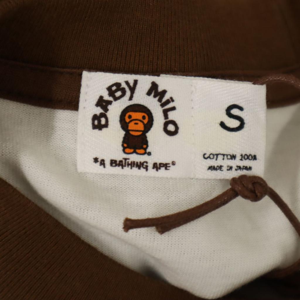 Неиспользованная футболка с коротким рукавом A BATHING APE, сделано в Японии, S, Baby Milo, мужская, б/у