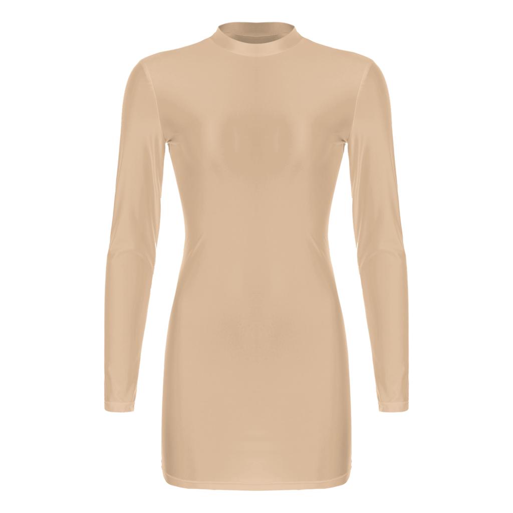 Летнее сексуальное женское глянцевое прозрачное облегающее платье-карандаш с длинными рукавами, клубная одежда, вечерние платья