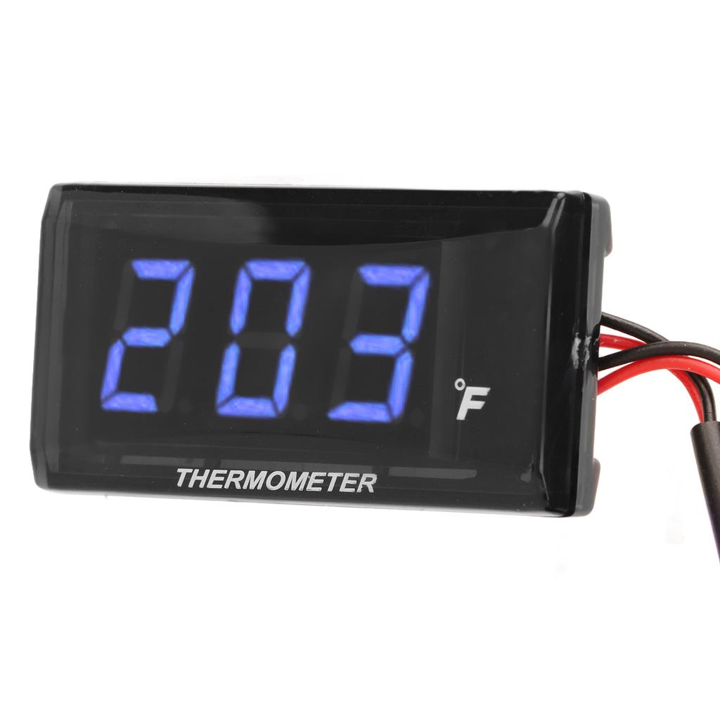 Цифровой датчик температуры воды для мотоцикла   Тонкий   12 В LCD С адаптером-сенсором 18 мм для большинства мотоциклов