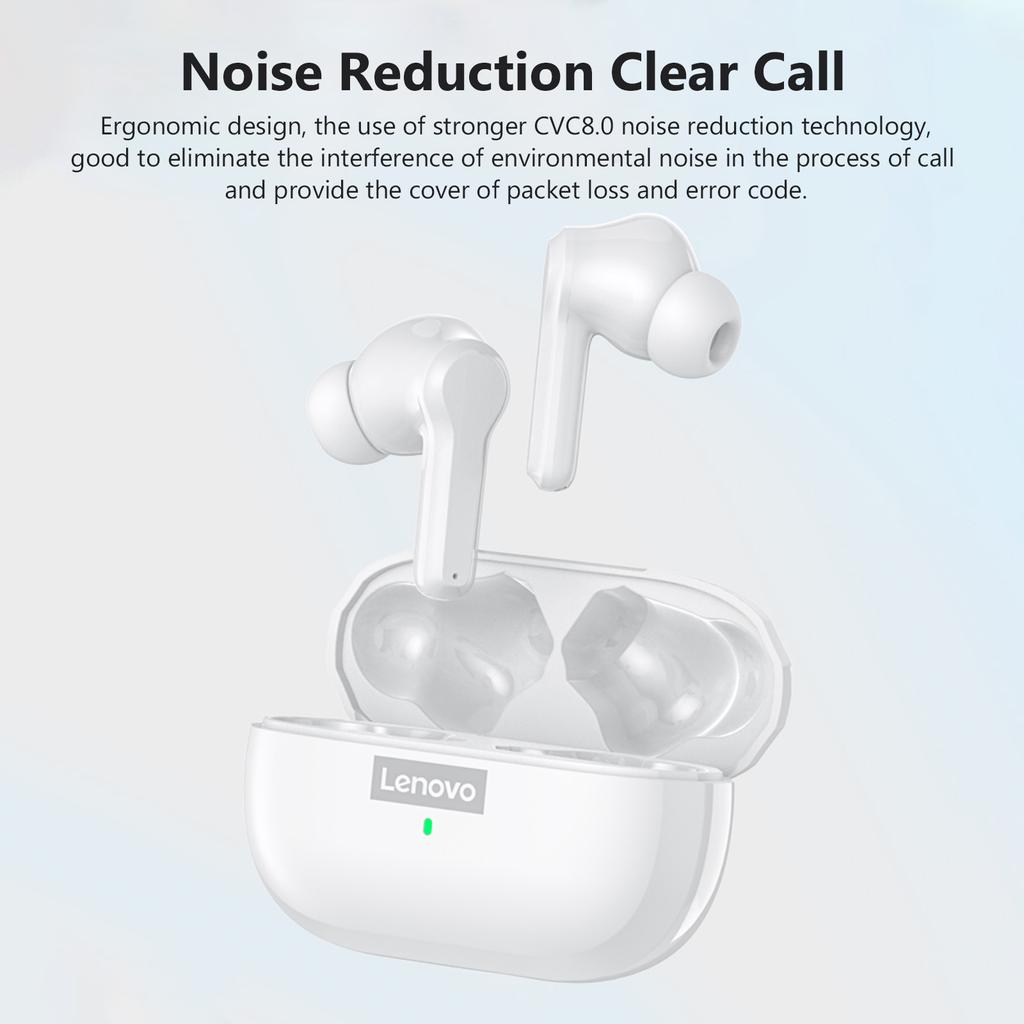 Lenovo Беспроводные наушники LP1S True BT 5.0, мини-наушники, спортивная гарнитура, вкладыши с сенсорным управлением