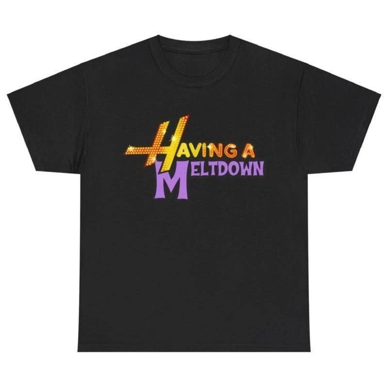Unisex Crew Tee Having A Meltdown T-Shirt, Aesthetic Mental Health Matters Cotto