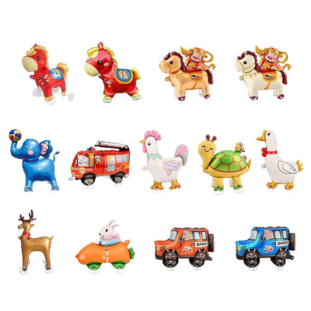 Multi Style 4D Balloons Cute Version Wheeled Pony Balloon Walking Balloon New Year Celebration