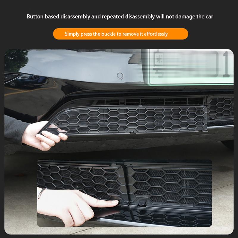 Front Grill Guard Grille Inserts Mesh for Tesla Model Y 3 Highland 2024-2021 Air Inlet Vent Cover Bumper Grid Filter Accessories
