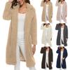 Women Long Sleeve Pullover Blouse Open Front Jacket Coat Long Outerwear
