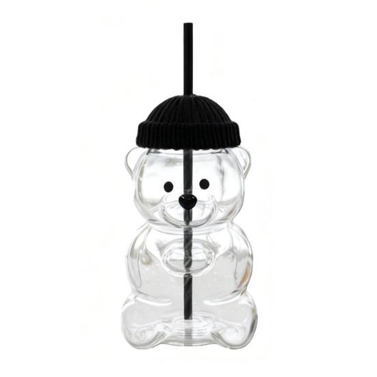 Милая чашка-поильник с трубочкой, милая кофейная кружка 20 унций, забавные стеклянные чашки для кофе, молока, чая, сока, термостойкая стеклянная посуда для вечеринок, дома, офиса