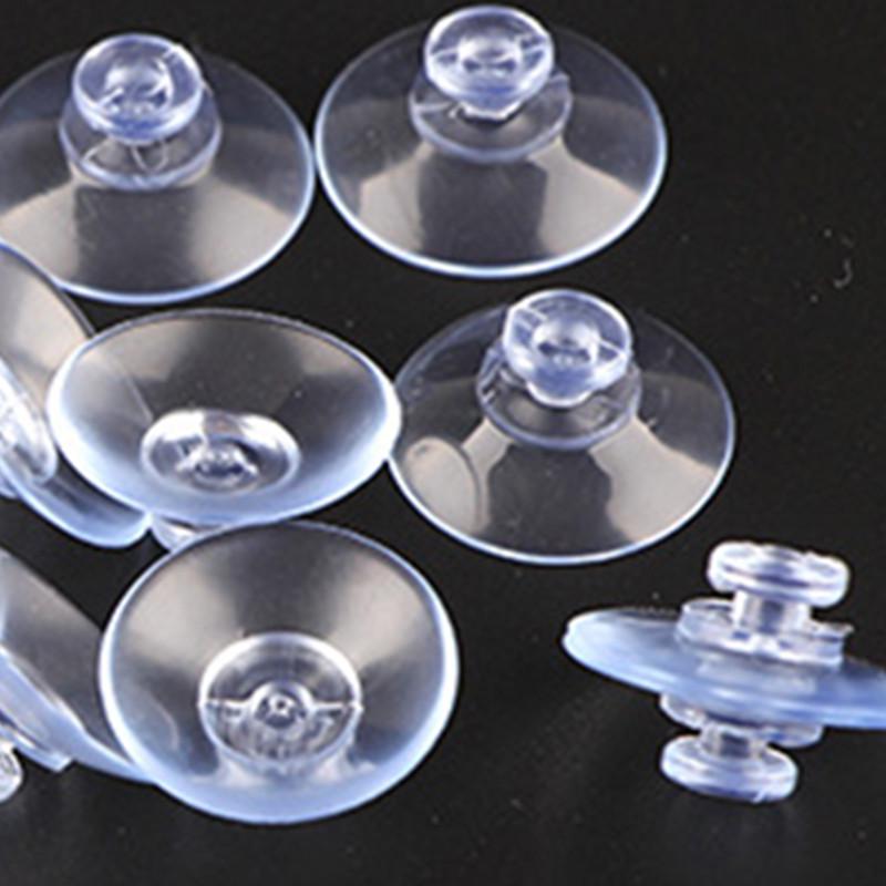 10Pcs 25mm Clear Sucker Fish Tank Transparent Glass Mushroom Cups Strong Suction Suckers Vacuum R0P5