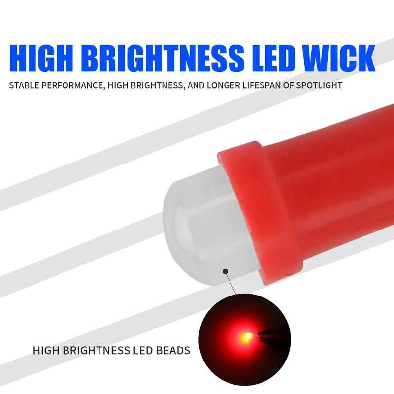 10/30Pcs T5 LED Lights T5 W1.2W W3W LED Car Interior Light For Car Clearance Dome Lamp Indicator Wedge Auto Instrument Lamp 12V Dome Lights 6